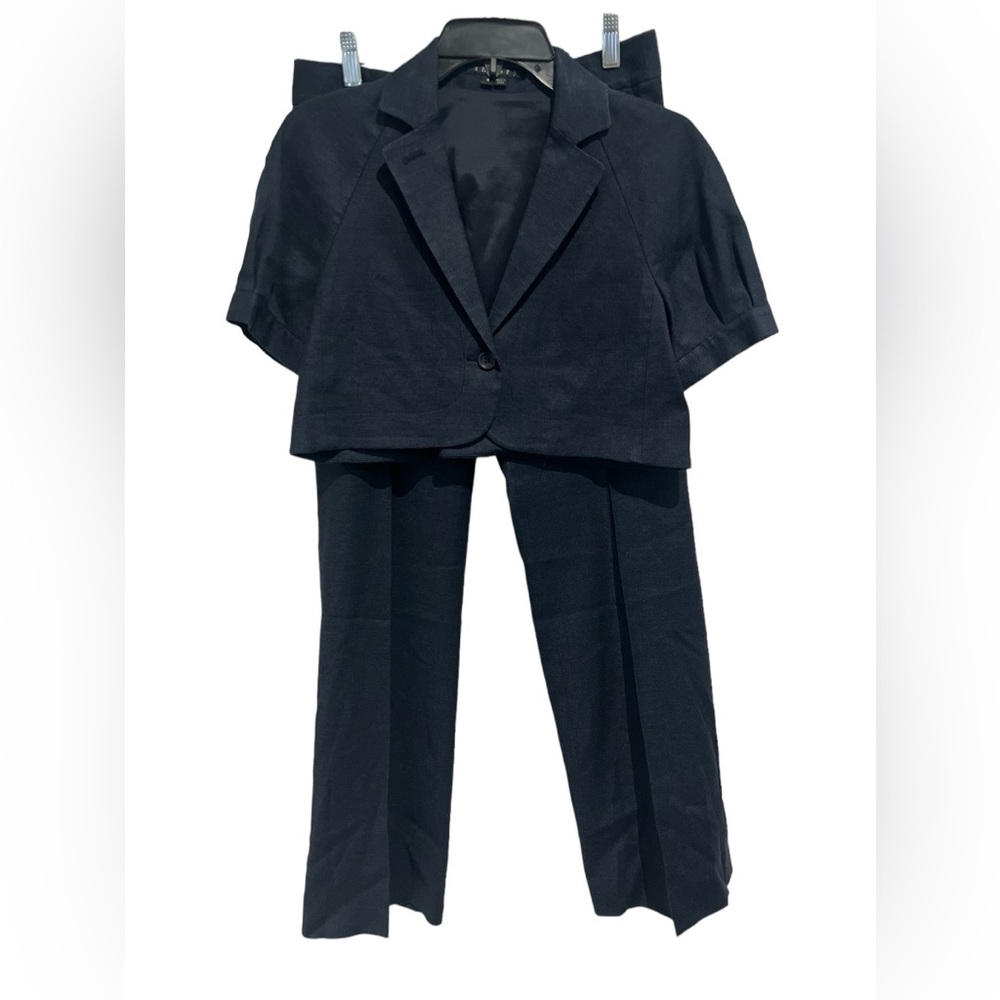 Theory “crunch” Navy Suit Jacket and Pant